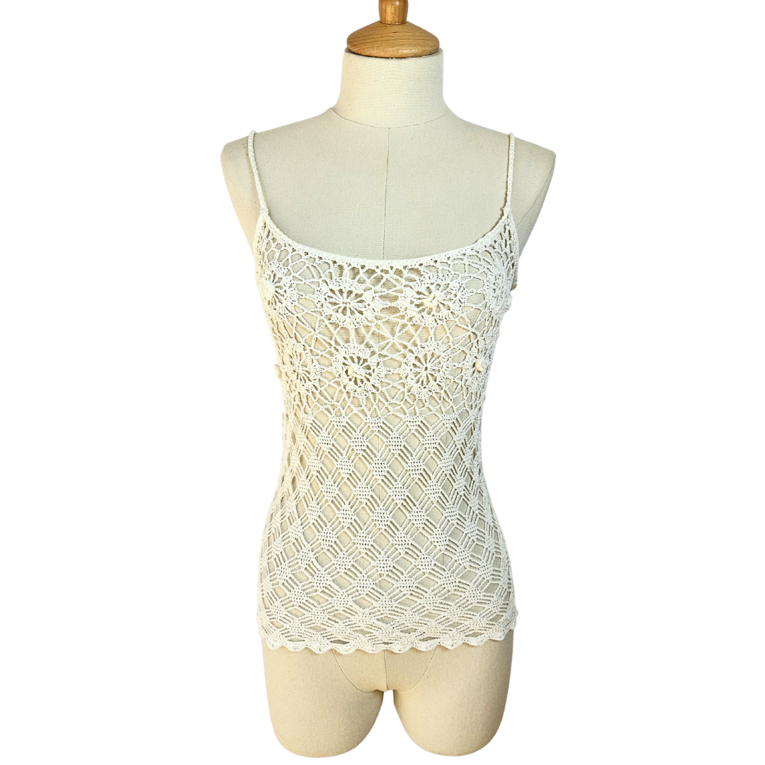 Spaghetti strap crochet top - S