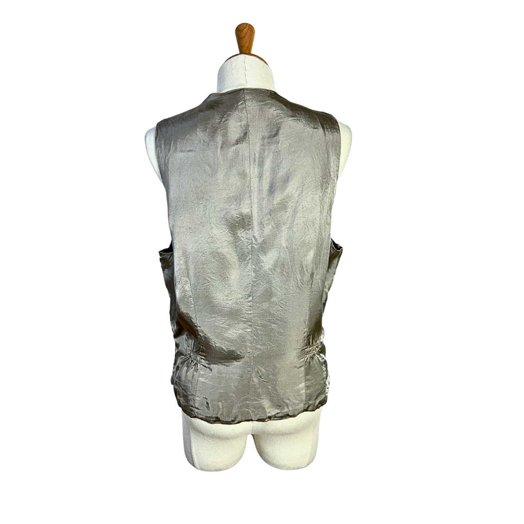 Grey pinstripe waistcoat - M