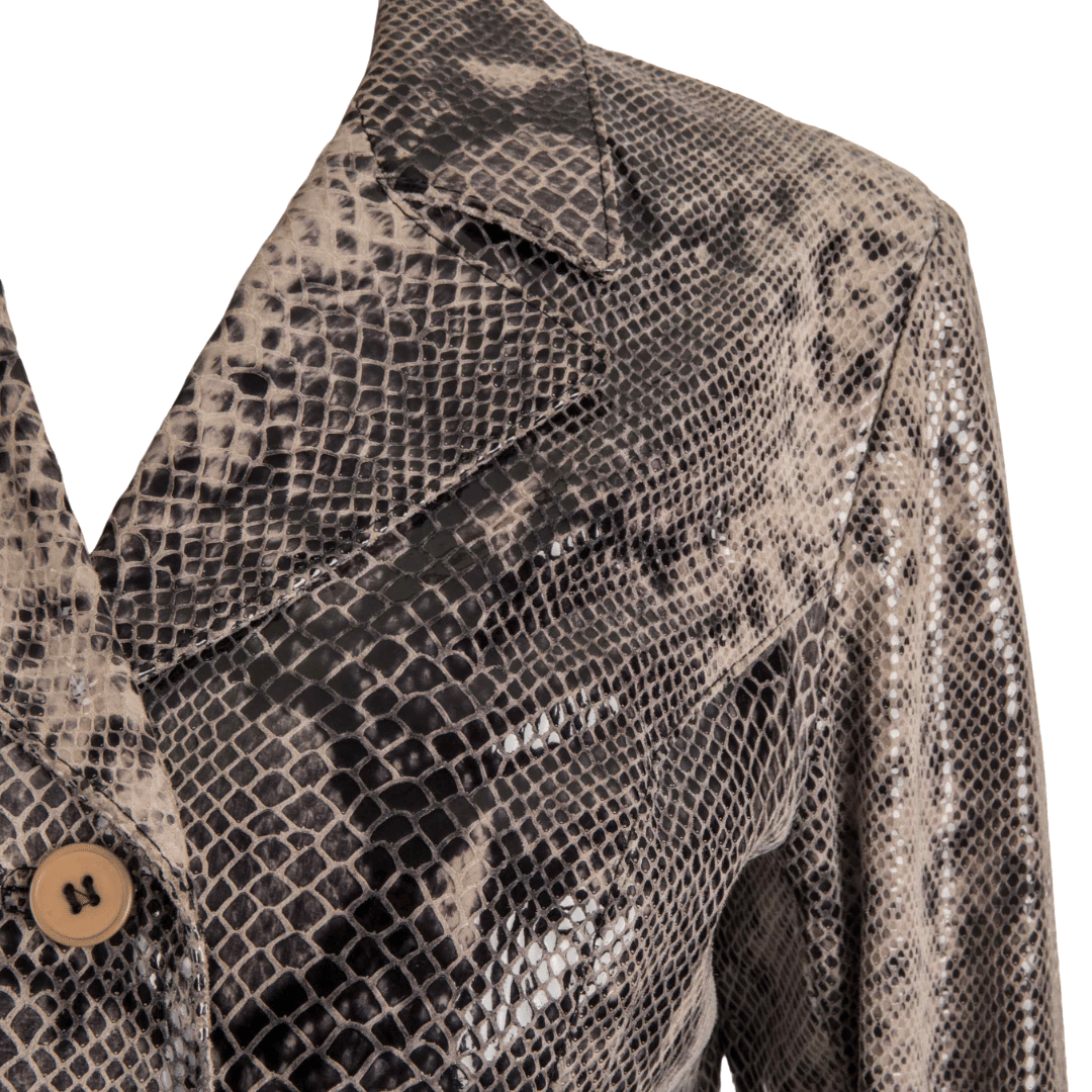 Genuine snakeskin leather Italian jacket - M
