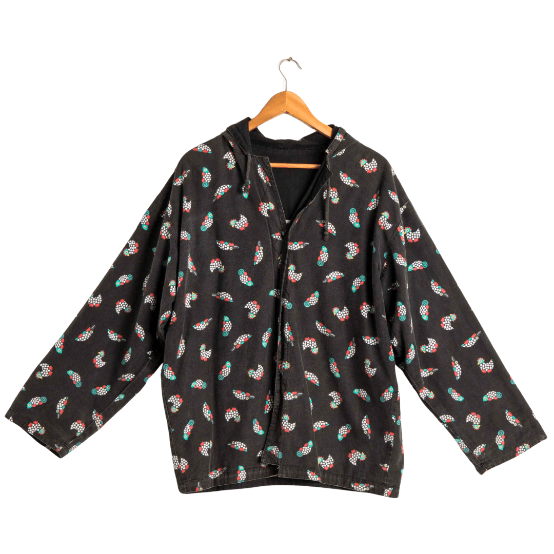 Reversible button-up hooded jacket - XL/2XL