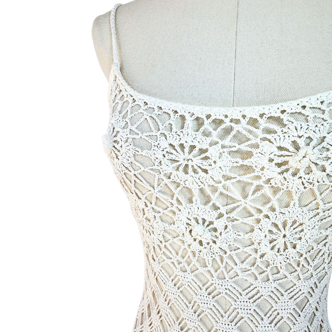 Spaghetti strap crochet top - S