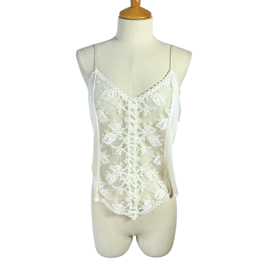 Cream vintage lace cami - L