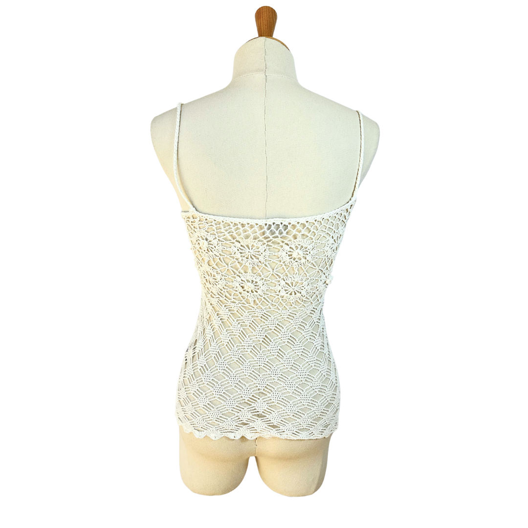 Spaghetti strap crochet top - S