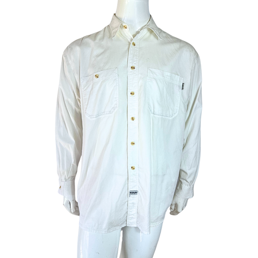 White Wrangler shirt - L