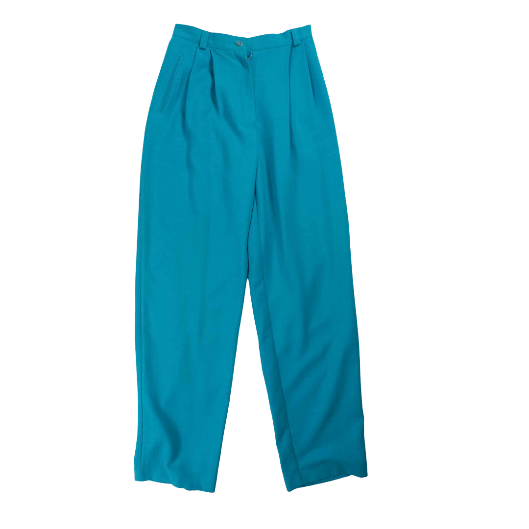 Vintage turquoise high-waisted pants - XS/S