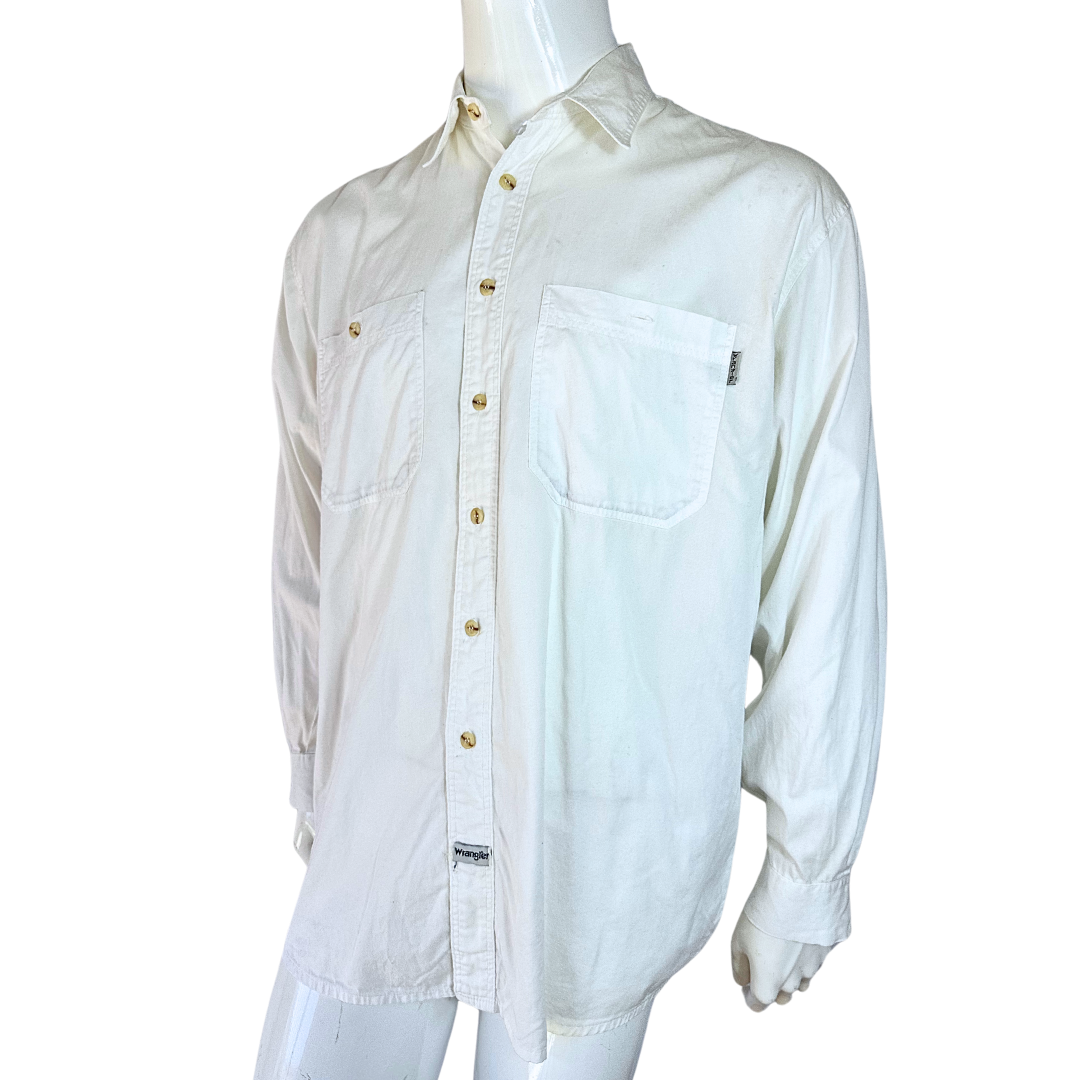 White Wrangler shirt - L