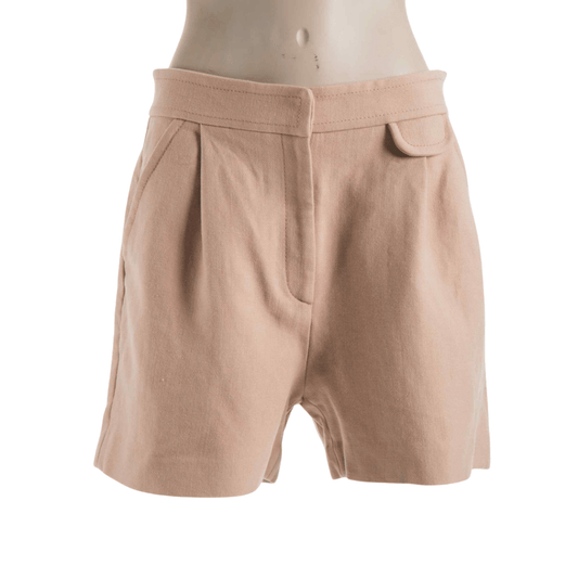 High waisted wool blend shorts - L