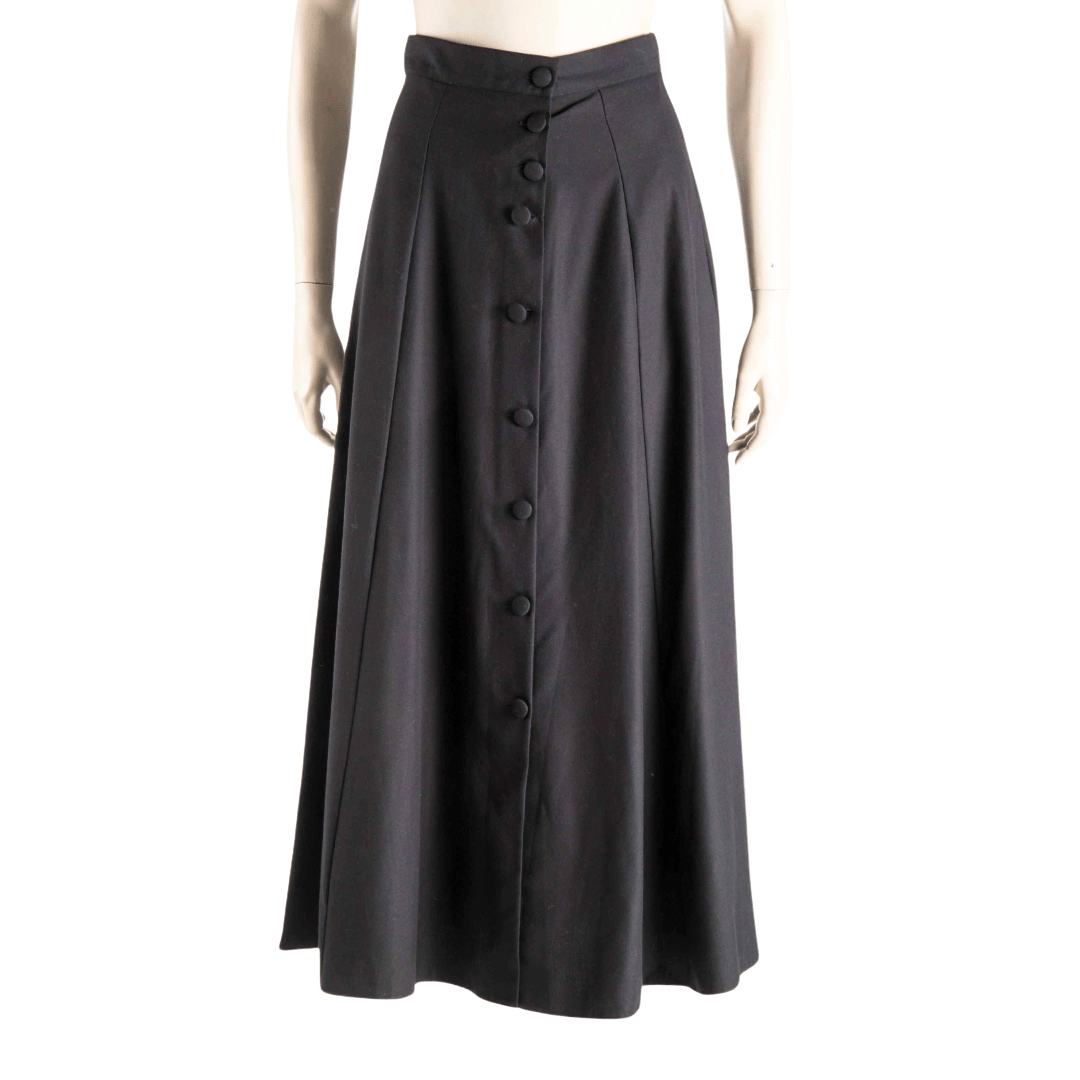 Vintage high-waisted button-down a-line skirt - S