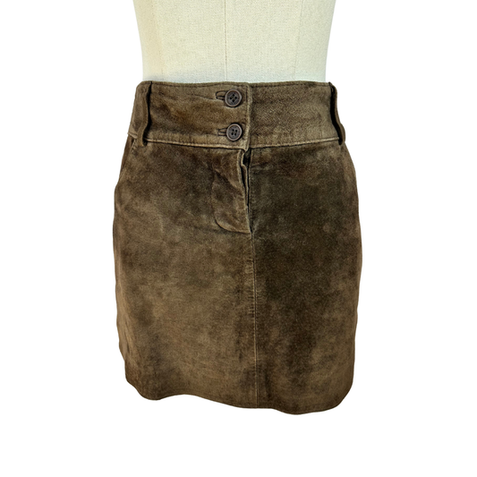 Vintage suede mini skirt - L
