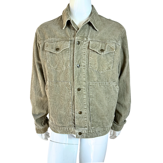 Grey 90s corduroy jacket - XL