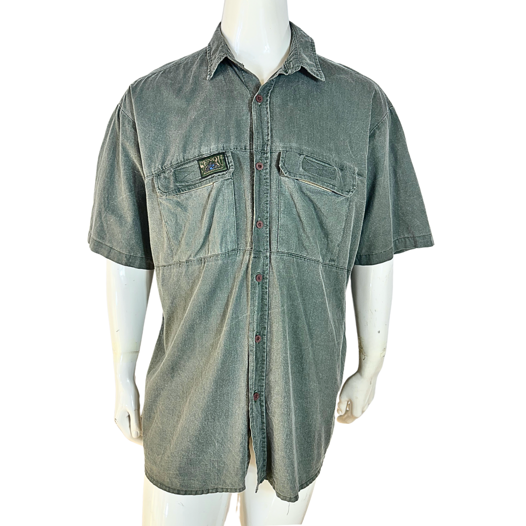 Green smoke vintage shirt - L