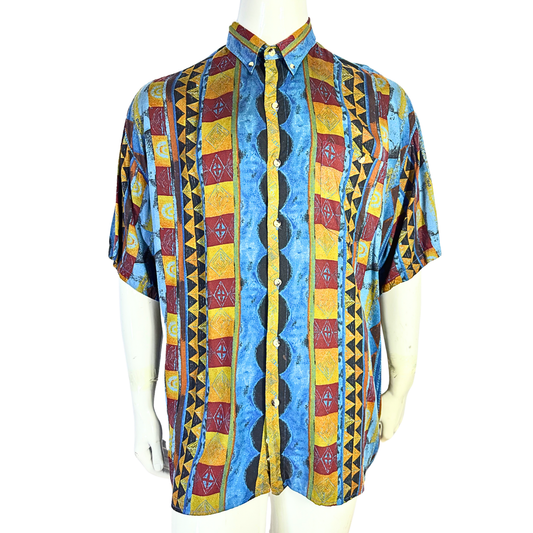 Vintage abstract and geometric shirt - XL