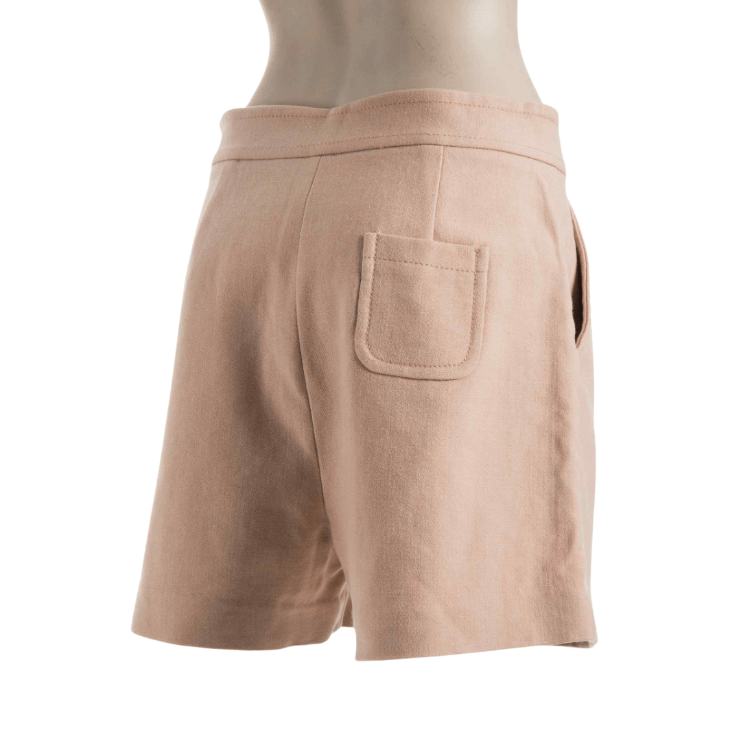 High waisted wool blend shorts - L