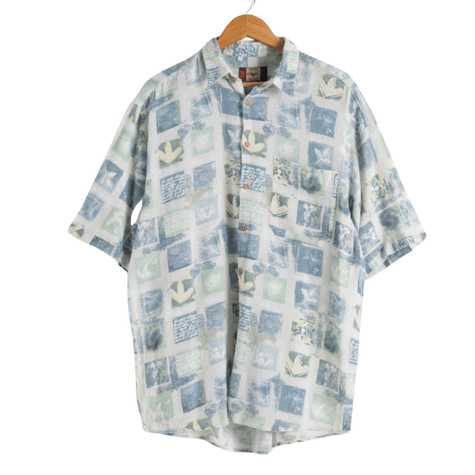 Printed woven shortsleeve shirt - L