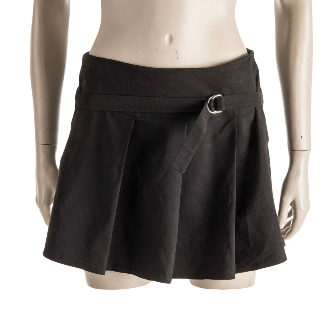 Y2K pleated low rise skirt - S