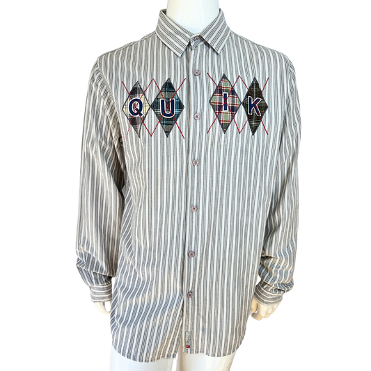 Quiksilver striped longsleeve shirt - L