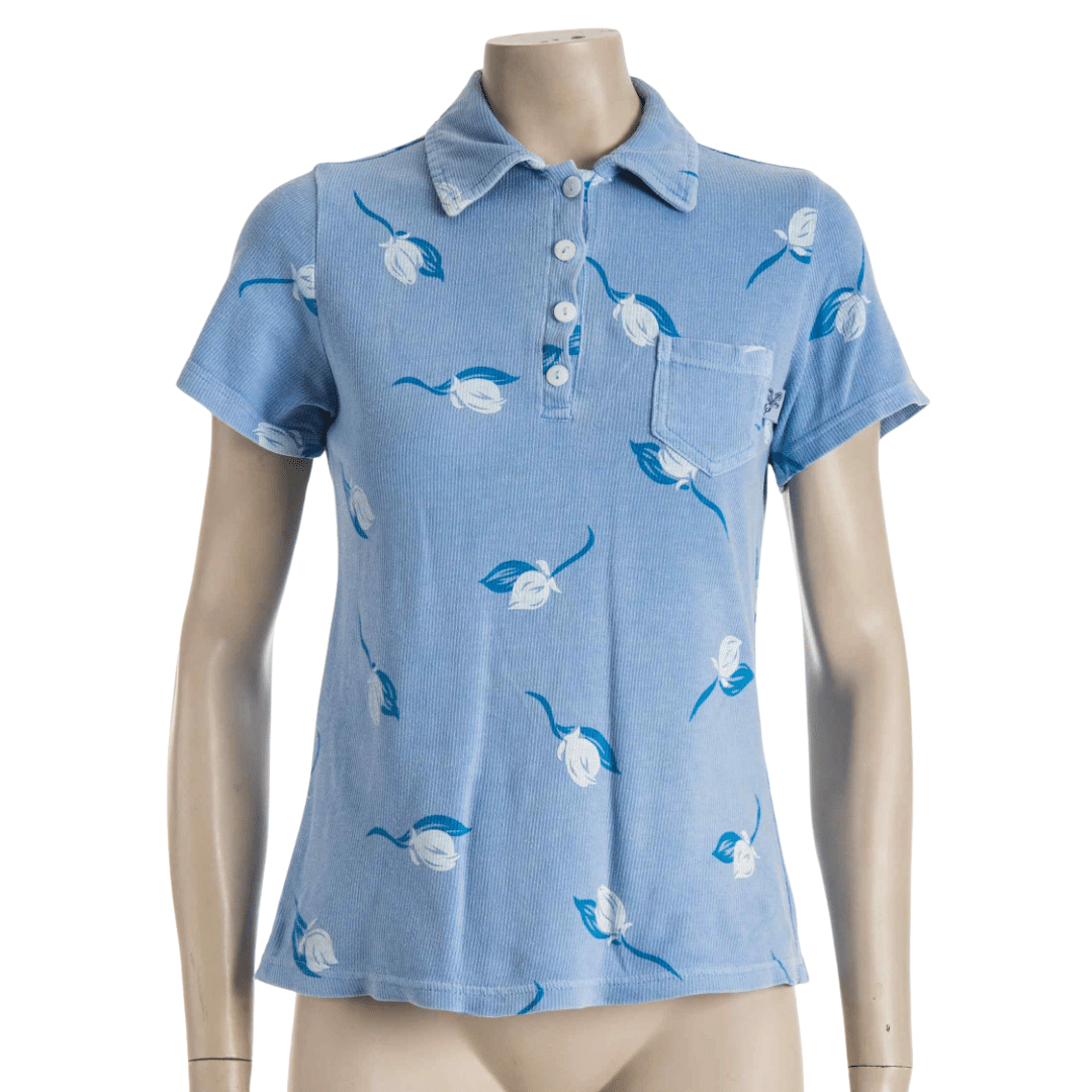 Floral print golfer t-shirt by Fresh Produce - S