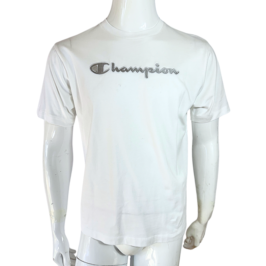 White Champion embroidered tshirt - M