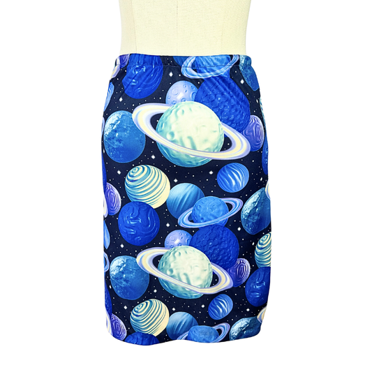 Y2K planet print skirt - S