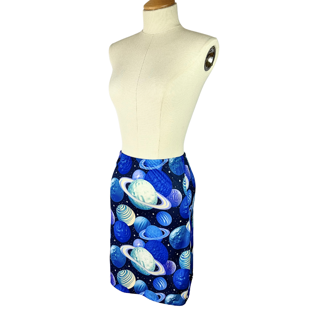 Y2K planet print skirt - S