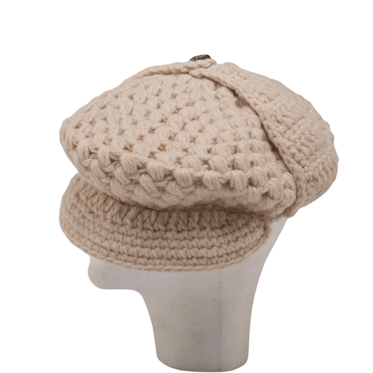 Crochet baker boy hat - M