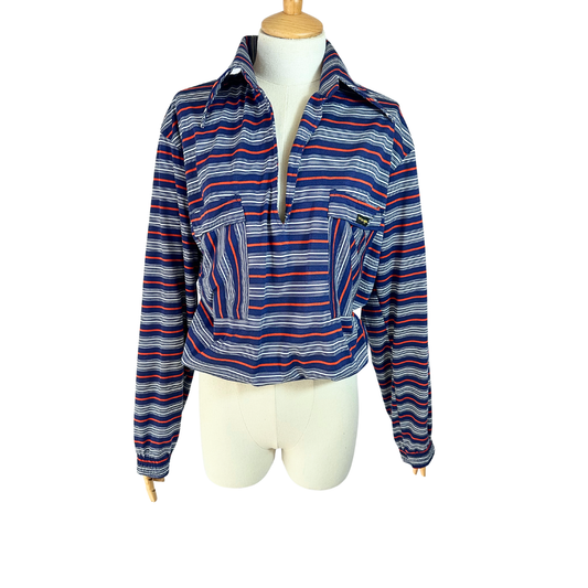 70s vintage striped Wrangler top - L