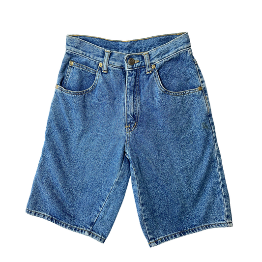 90s high waist denim bermuda shorts - XS