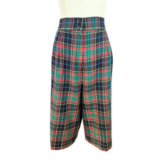 Vintage tartan pedal pushers - L