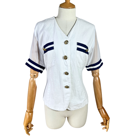 Vintage nautical blouse - S