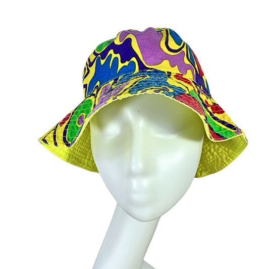 90s abstract print bucket hat - S