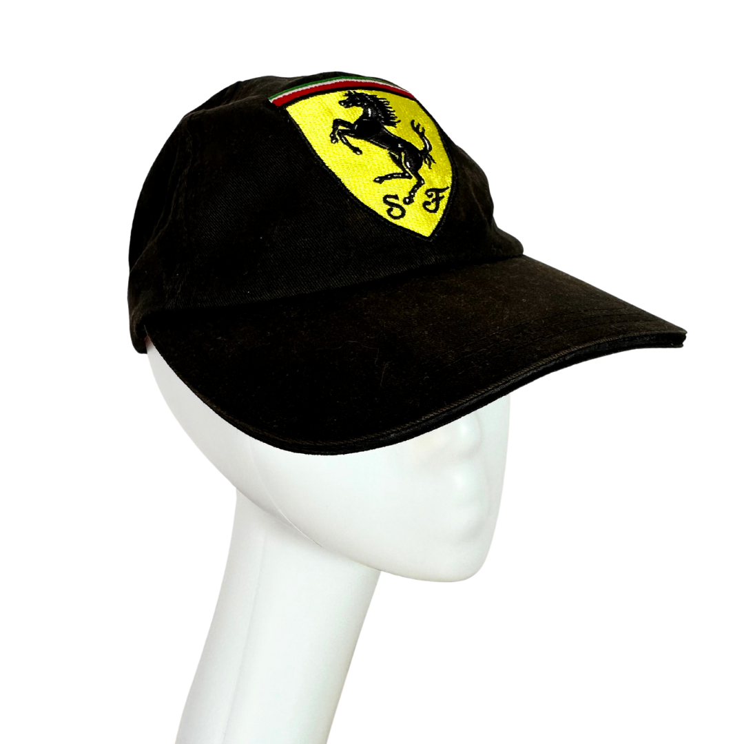 Black Ferrari peak cap - OS