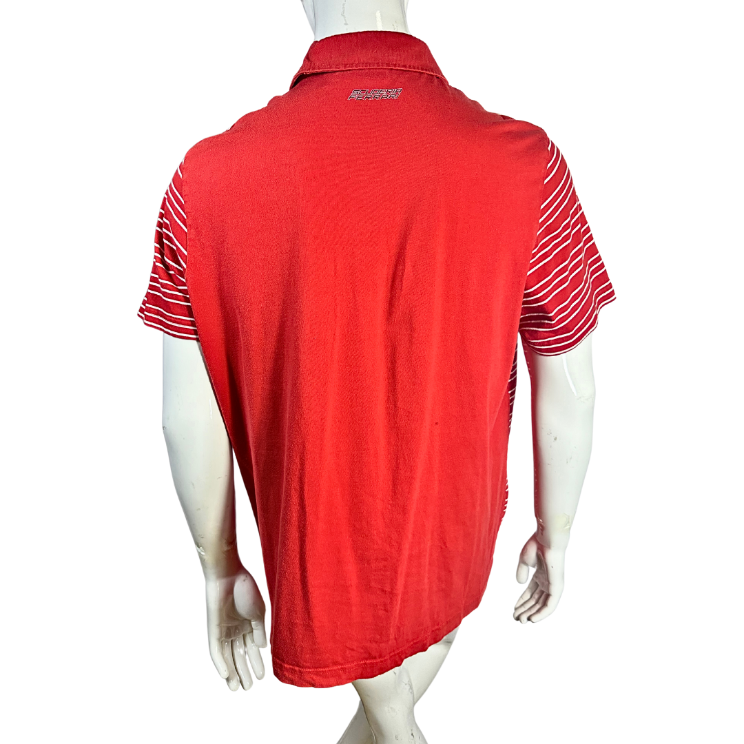 Red Ferrari striped polo shirt - 2XL