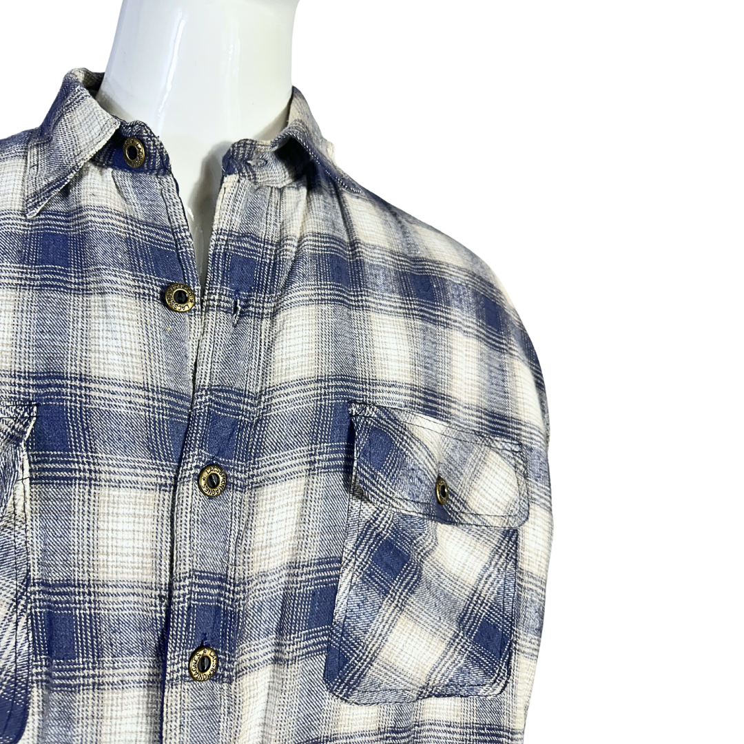 90s padded plaid shirt - XL