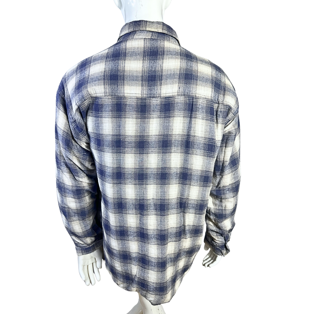 90s padded plaid shirt - XL