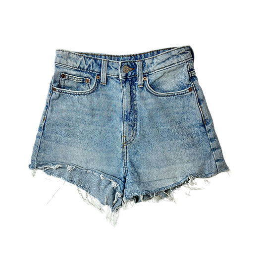 Blue 90s high waist denim shorts - XS