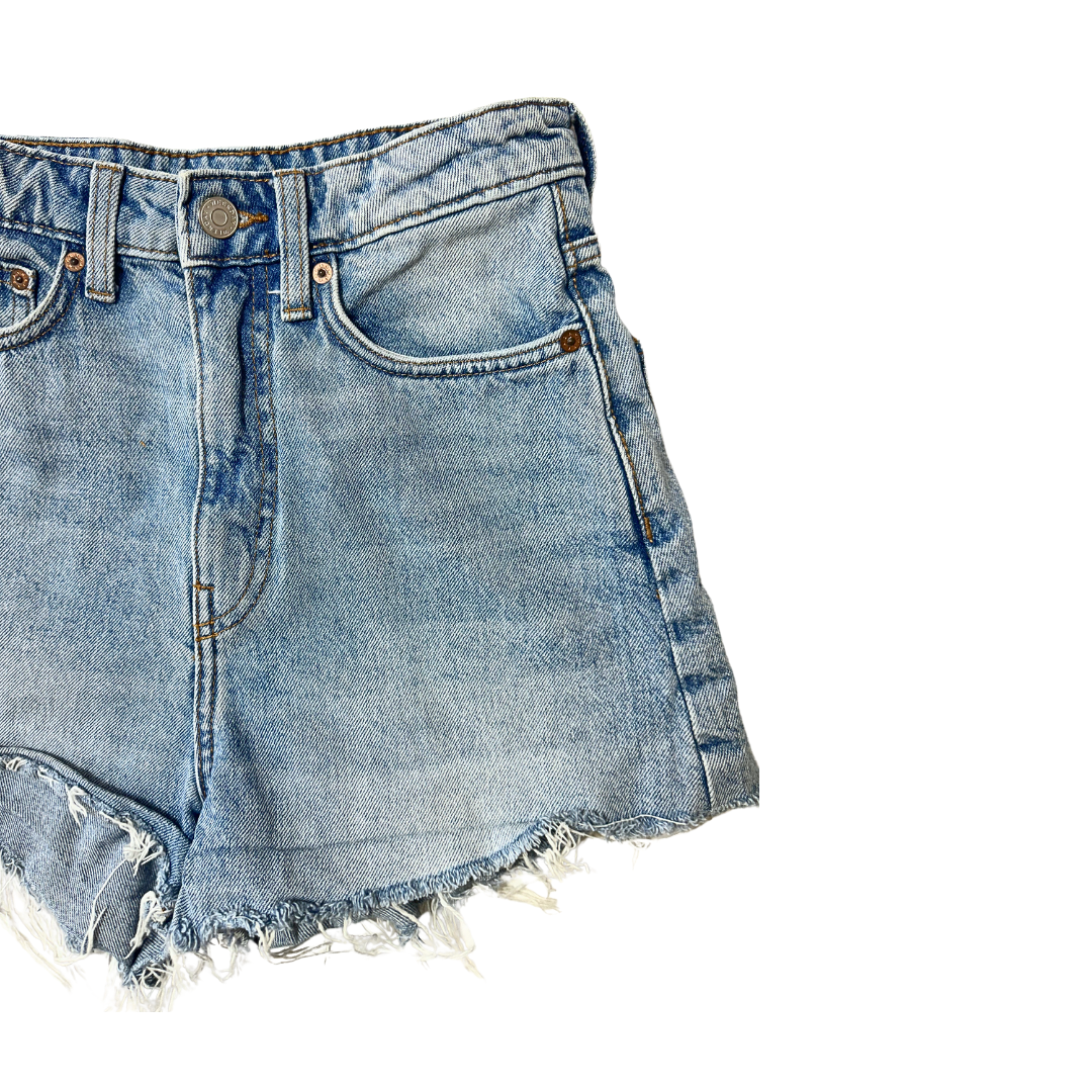 Blue 90s high waist denim shorts - XS