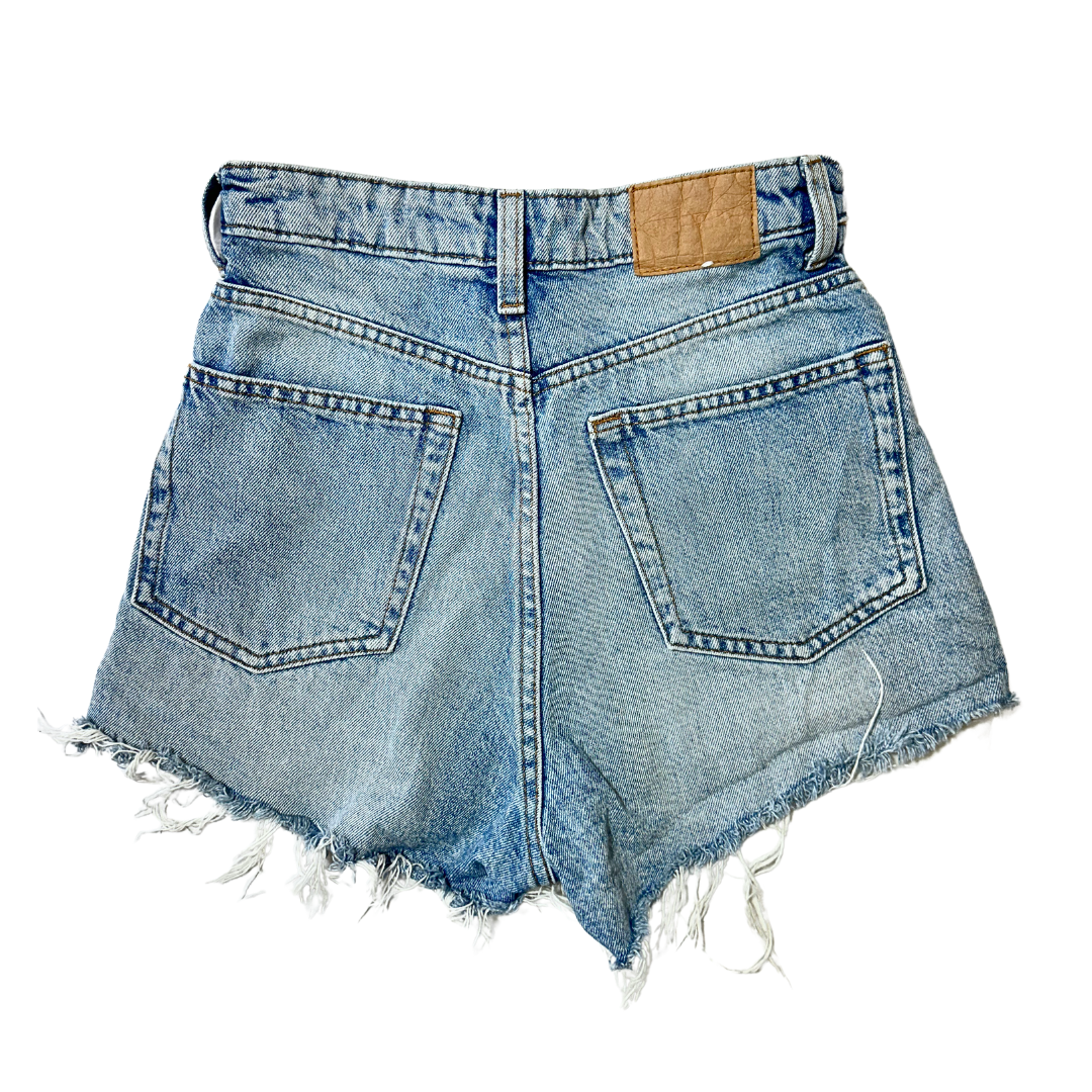 Blue 90s high waist denim shorts - XS