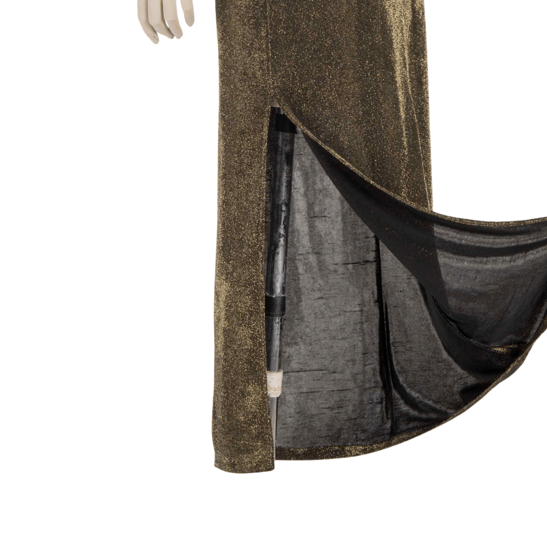 Glittery skirt with slit - M