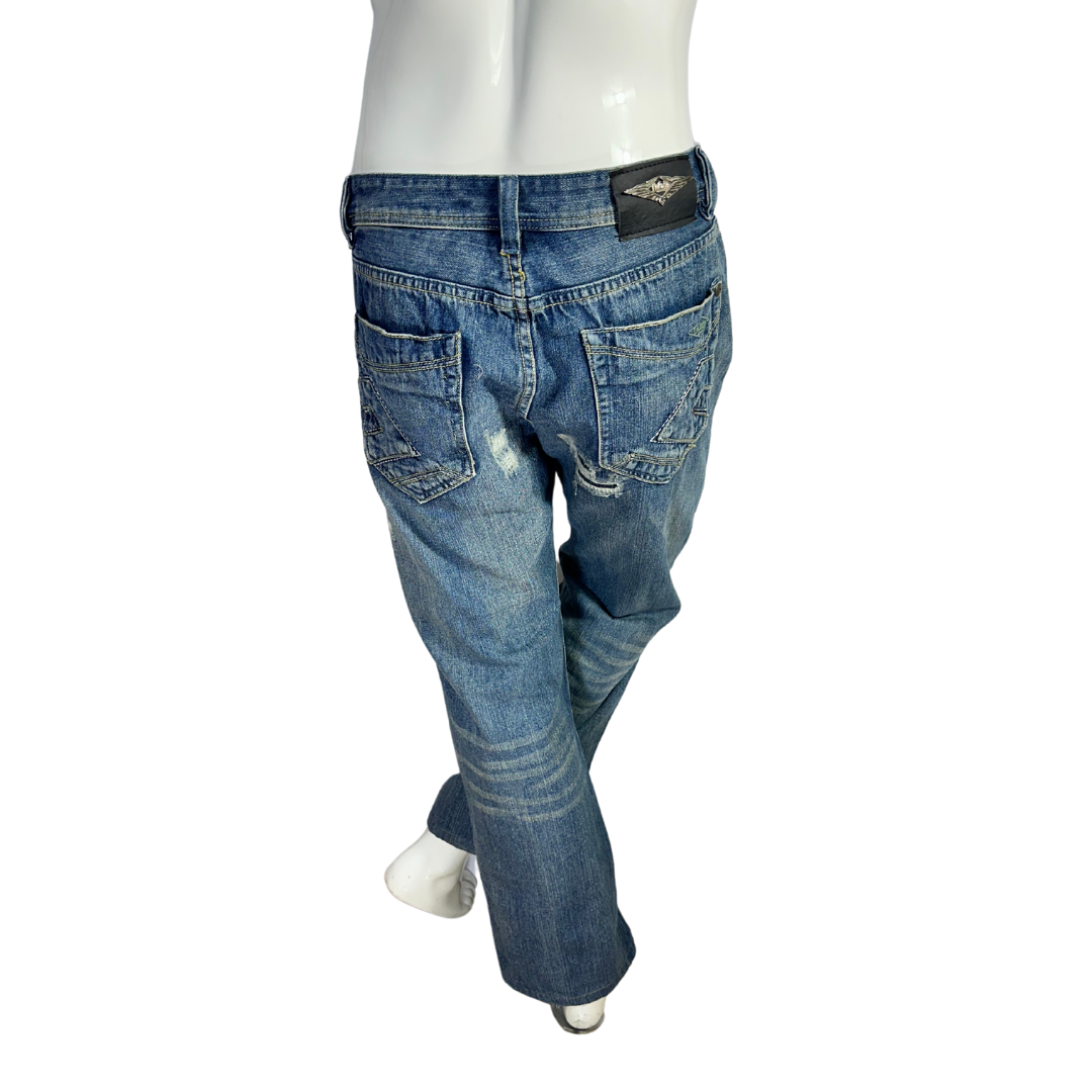 Y2K Lee Cooper distressed denim jeans - M