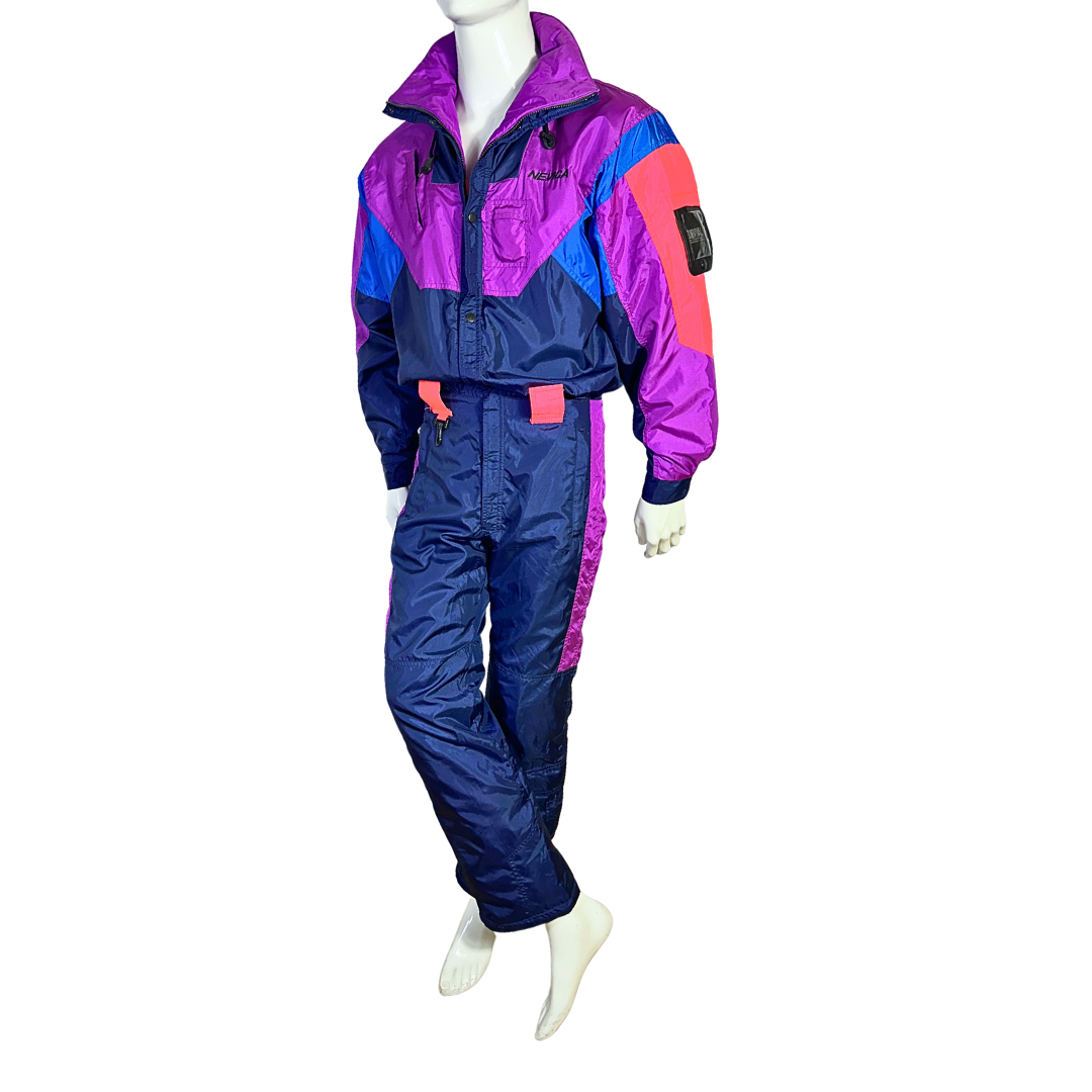 90s vintage Nevica colourblock ski suit - M