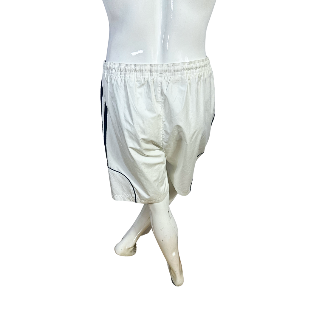 White Adidas athleisure shorts - M