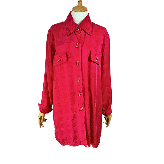 Fuchsia vintage shirt - XL