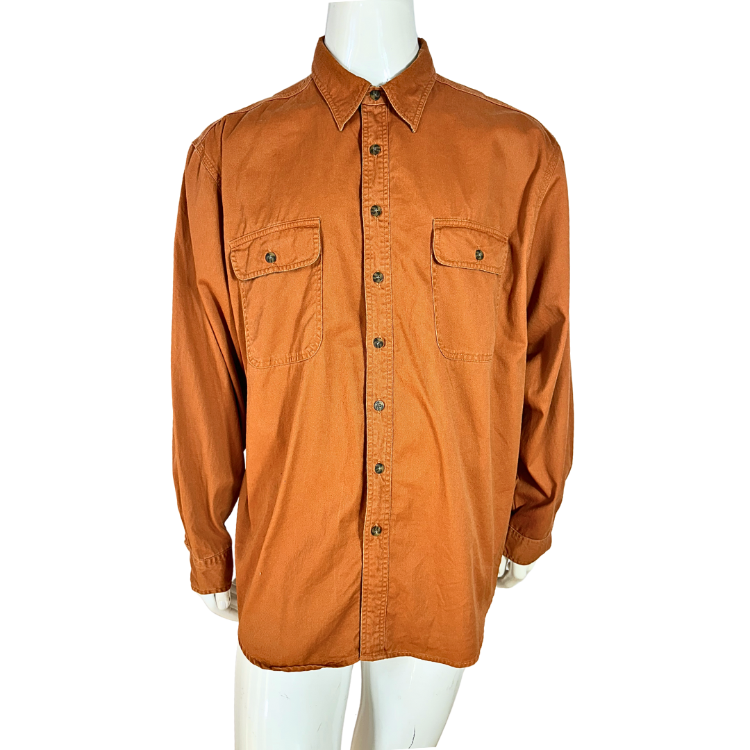 Rust coloured cotton shirt - XL