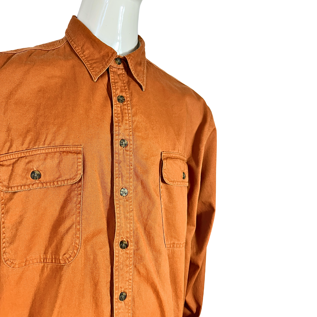 Rust coloured cotton shirt - XL