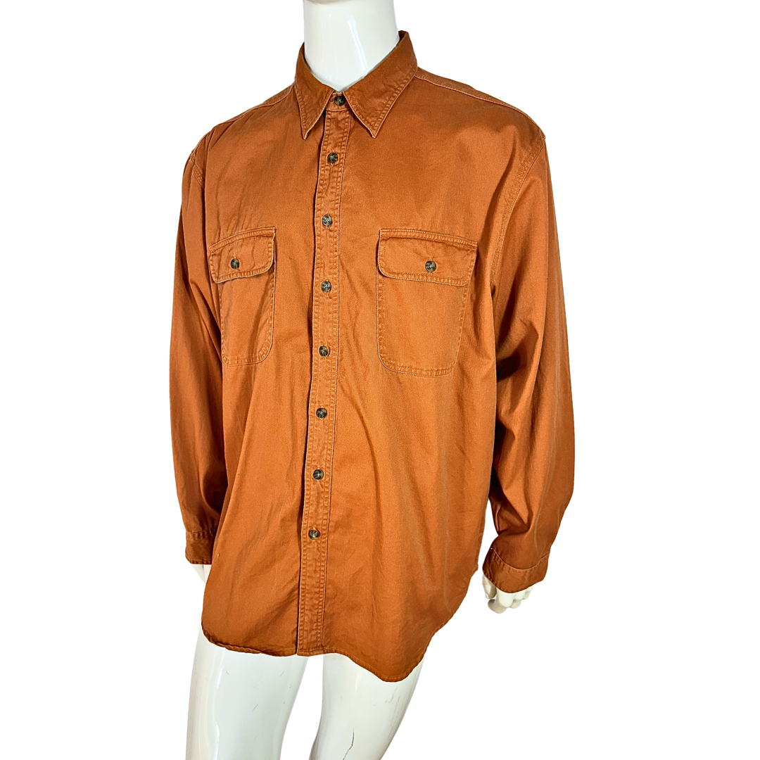 Rust coloured cotton shirt - XL