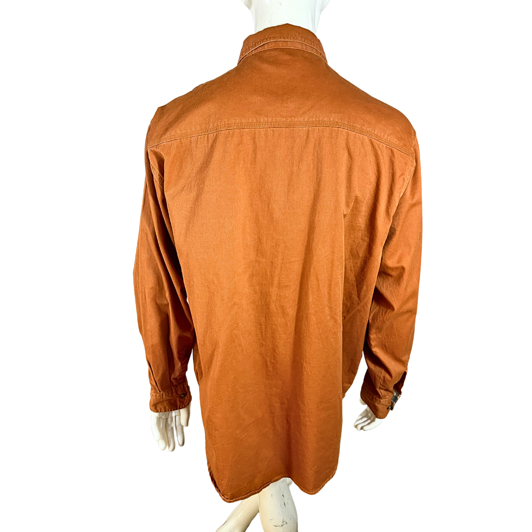 Rust coloured cotton shirt - XL