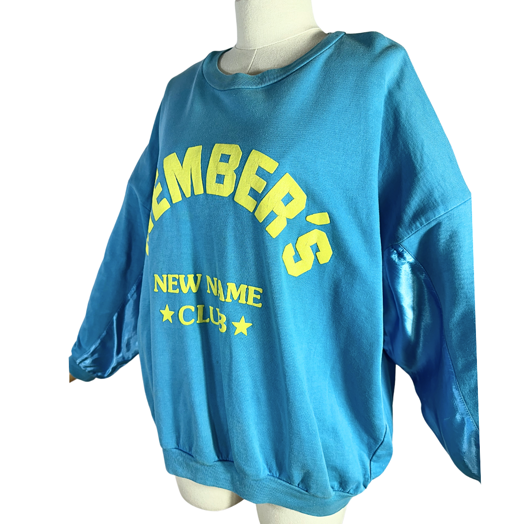 90s sweatshirt with embossed text - L