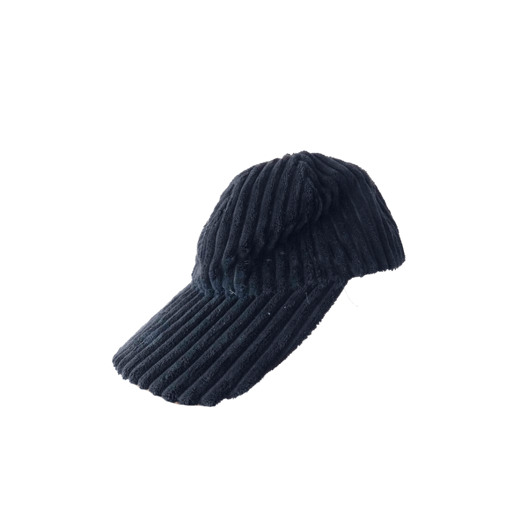 Corduroy cap with velcro strap - free size