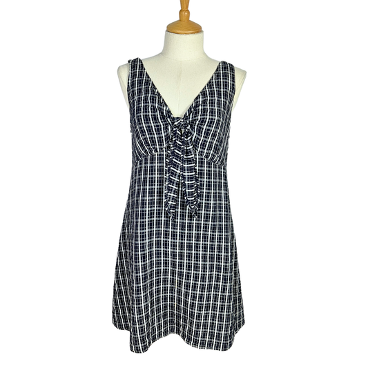 90s checkered mini dress - M