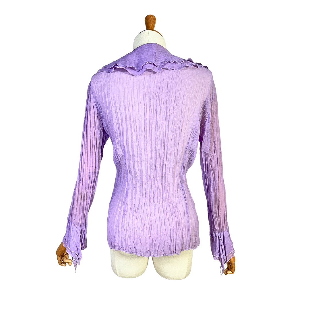Ruffle detail longsleeve top - M